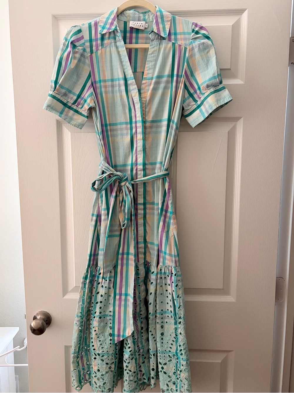 Tanya Taylor Plaid “Fern” Dress